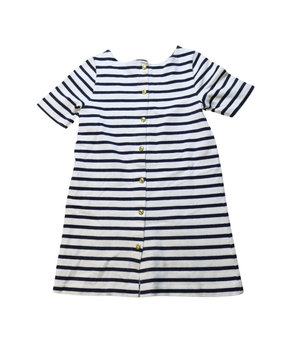A White Short Sleeve Dresses from Petit Bateau in size 5T for girl. (Back View)