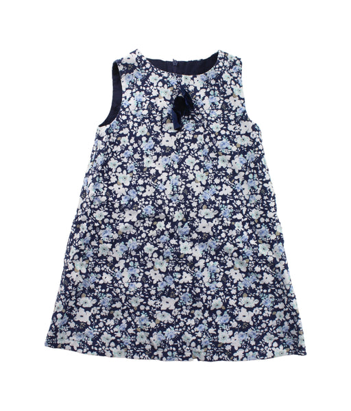 A Blue Sleeveless Dresses from Confiture in size 4T for girl. (Front View)