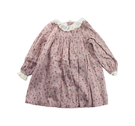 A Pink Long Sleeve Dresses from Fina Ejerique in size 4T for girl. (Front View)