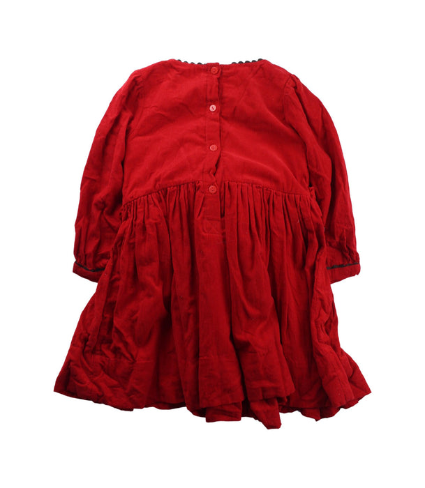 A Red Long Sleeve Dresses from Elfie London in size 4T for girl. (Back View)