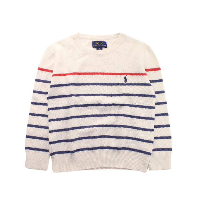 A Blue Knit Sweaters from Polo Ralph Lauren in size 4T for boy. (Front View)