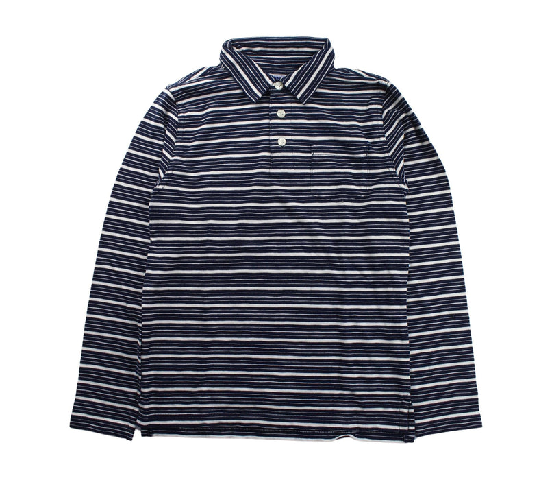 A Blue Long Sleeve Polos from Crewcuts in size 10Y for boy. (Front View)