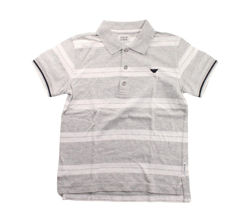 A Grey Short Sleeve Polos from Armani in size 10Y for boy. (Front View)