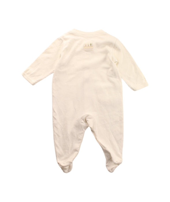 A White Onesies from Natures Purest in size 6-12M for neutral. (Back View)