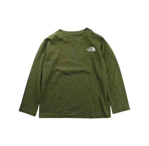 A Green Long Sleeve T Shirts from The North Face in size 5T for boy. (Front View)