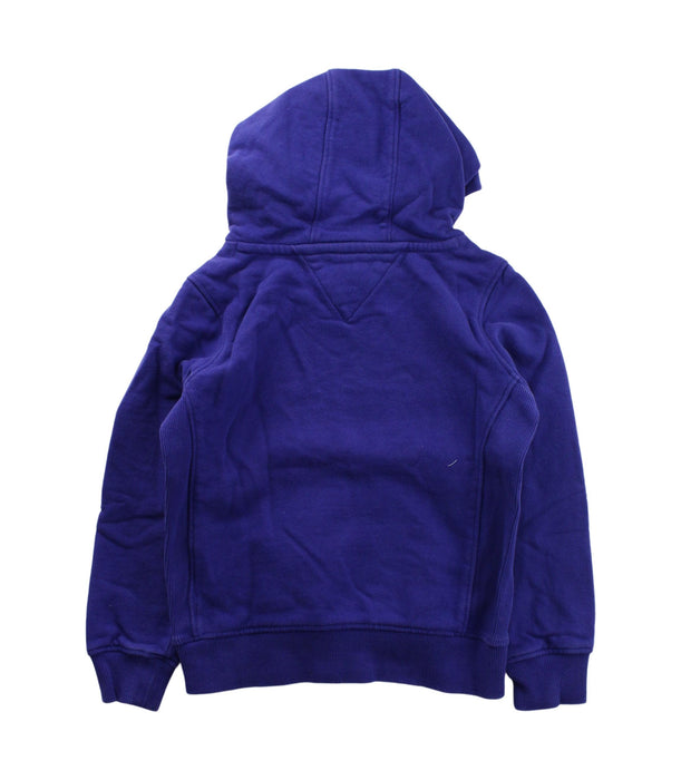 A Blue Hooded Sweatshirts from Tommy Hilfiger in size 6T for boy. (Back View)