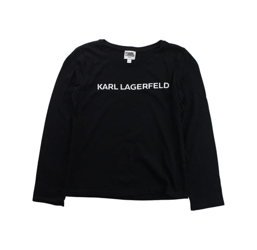 A Black Long Sleeve T Shirts from Karl Lagerfeld in size 8Y for boy. (Front View)