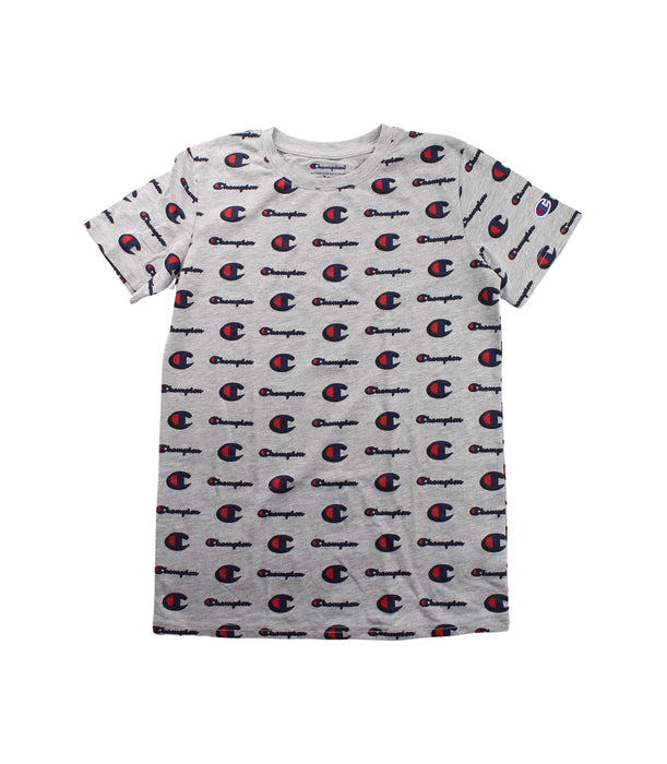 A Grey Short Sleeve T Shirts from Champion in size 10Y for boy. (Front View)