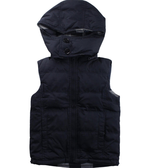 A Blue Outerwear Vests from Burberry in size 2T for boy. (Front View)