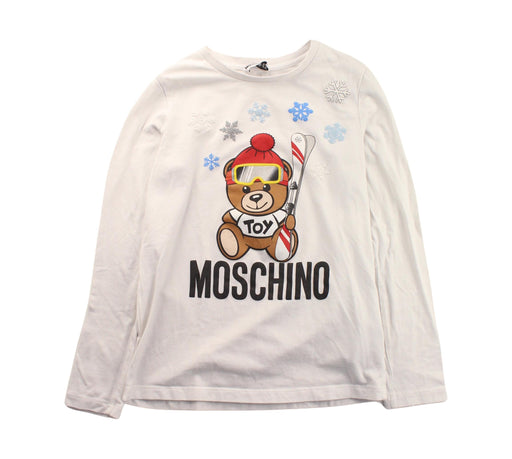 A White Long Sleeve T Shirts from Moschino in size 10Y for neutral. (Front View)