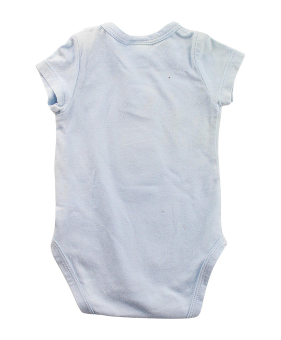 A Blue Short Sleeve Bodysuits from Seed in size Newborn for boy. (Back View)