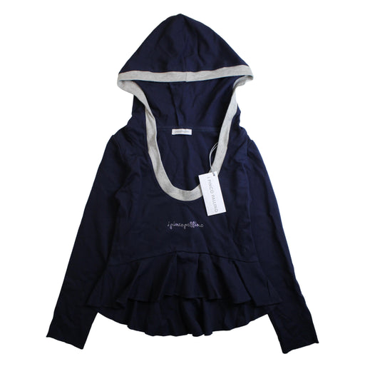 A Navy Crewneck Sweatshirts from I Pinco Pallino in size 6T for girl. (Front View)