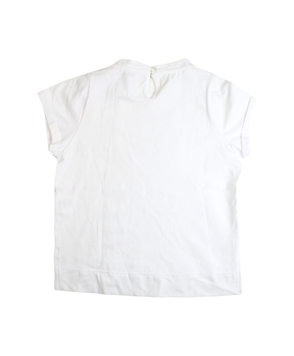 A White Short Sleeve T Shirts from I Pinco Pallino in size 4T for girl. (Back View)
