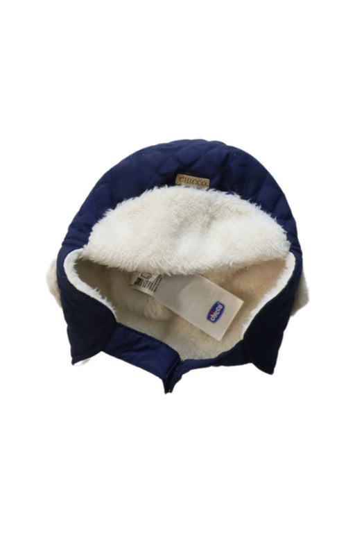A White Winter Hats from Chicco in size 6-12M for neutral. (Front View)