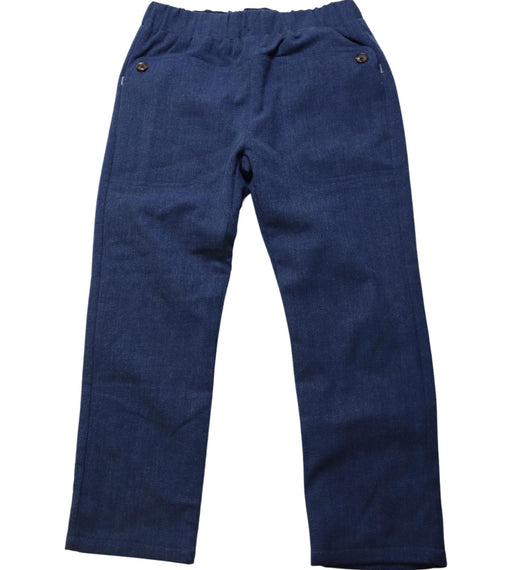 A Blue Casual Pants from Chickeeduck in size 5T for girl. (Front View)