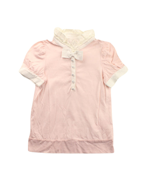 A Pink Short Sleeve Polos from Nicholas & Bears in size 6T for girl. (Front View)