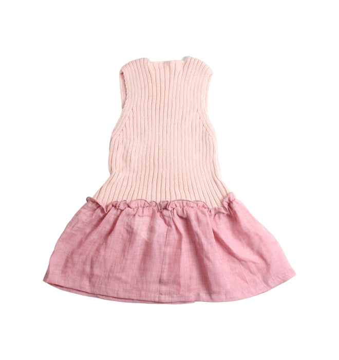 A Pink Sleeveless Dresses from Message in the Bottle in size 0-3M for girl. (Back View)