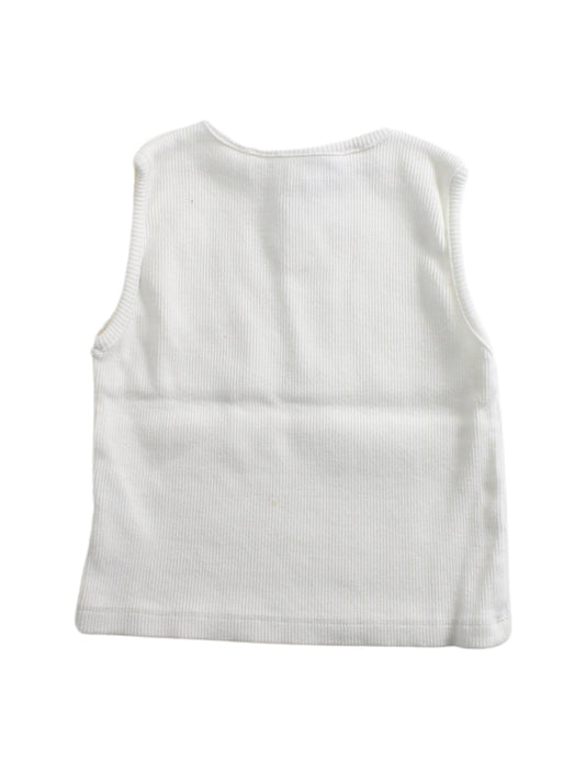 A White Sleeveless Tops from Message in the Bottle in size 0-3M for neutral. (Back View)