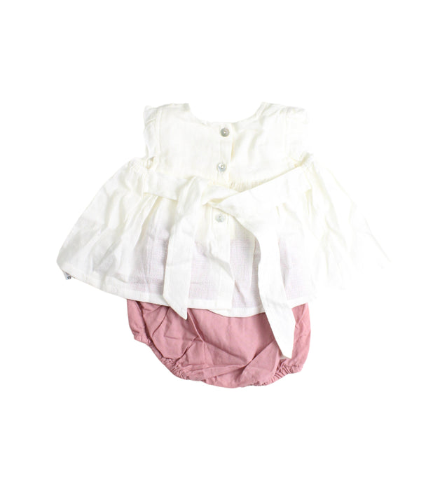 A White Short Sleeve Tops from Message in the Bottle in size 0-3M for girl. (Back View)