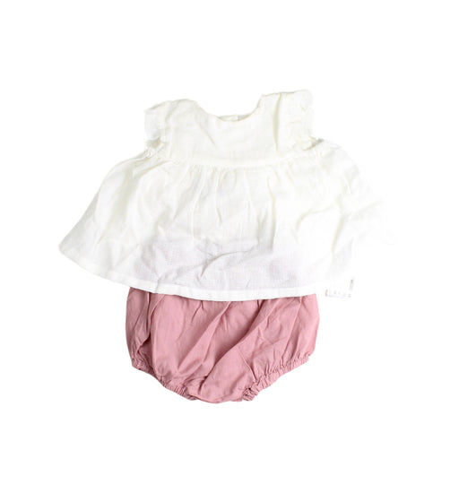 A White Short Sleeve Tops from Message in the Bottle in size 0-3M for girl. (Front View)