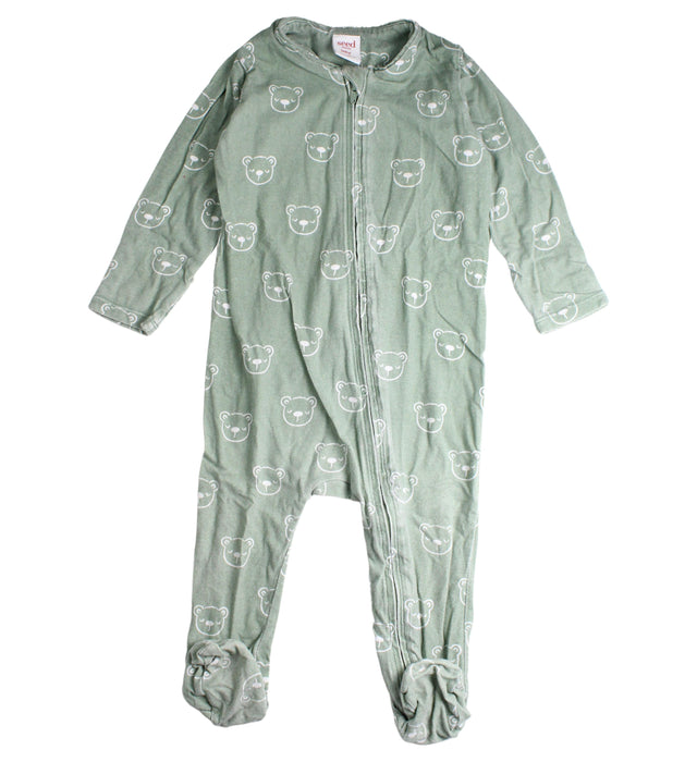 A Green Onesies from Seed in size 12-18M for boy. (Front View)