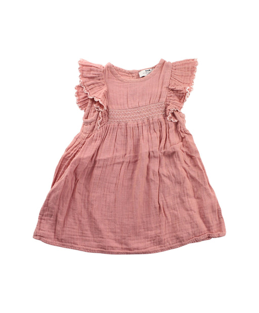A Pink Short Sleeve Dresses from Cyrillus in size 6-12M for girl. (Front View)