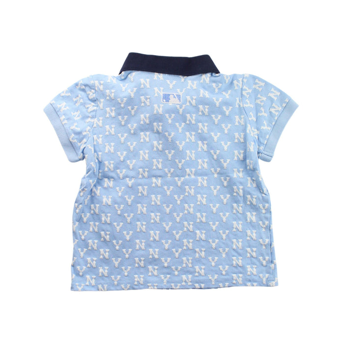 A Blue Short Sleeve Polos from MLB in size 4T for boy. (Back View)