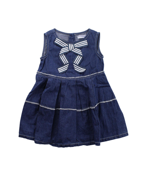A Blue Sleeveless Dresses from Gingersnaps in size 12-18M for girl. (Front View)