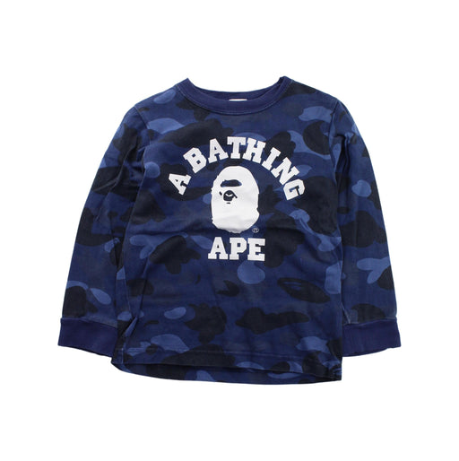 A Blue Crewneck Sweatshirts from BAPE KIDS in size 4T for boy. (Front View)