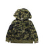 A Green Zippered Sweatshirts from BAPE KIDS in size 4T for boy. (Front View)