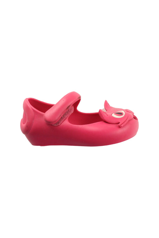 A Pink Flats from Mini Melissa in size 12-18M for girl. (Front View)