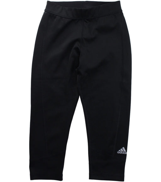 A Black Leggings from Adidas in size 7Y for girl. (Front View)