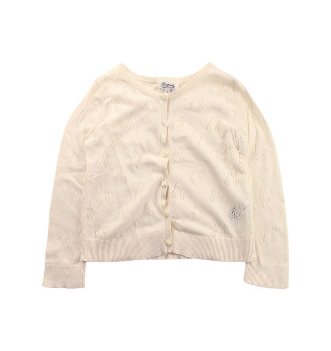 A White Cardigans from Bonpoint in size 4T for girl. (Front View)