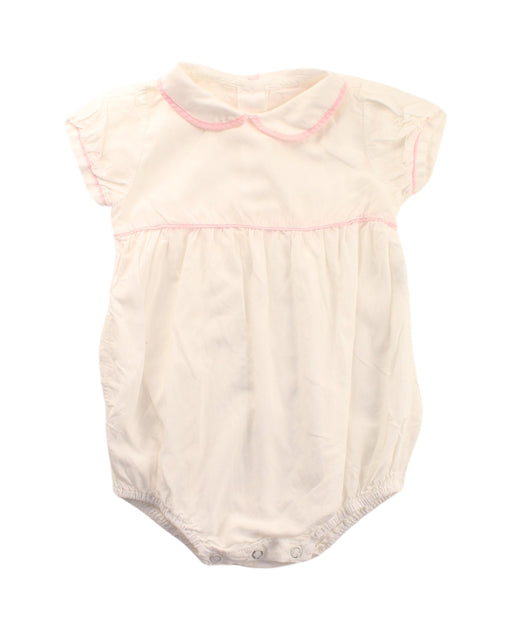 A White Short Sleeve Bodysuits from Happy Prince in size 12-18M for girl. (Front View)