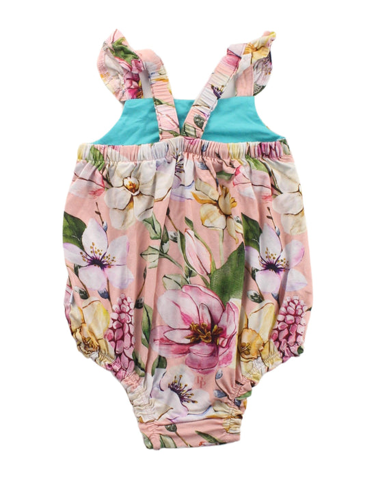 A Pink Sleeveless Bodysuits from Posh Peanut in size 3-6M for girl. (Back View)