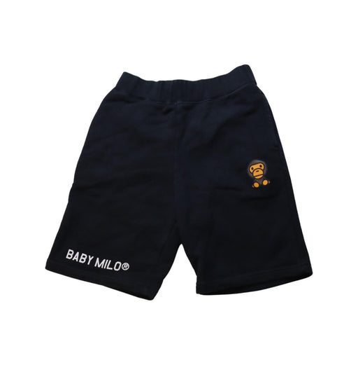 A Black Shorts from BAPE KIDS in size 7Y for boy. (Front View)