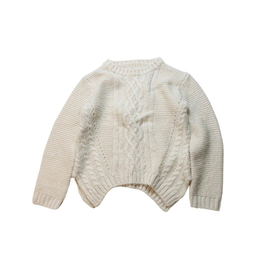 A White Knit Sweaters from Mayoral in size 4T for girl. (Front View)