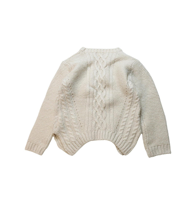 A White Knit Sweaters from Mayoral in size 4T for girl. (Back View)