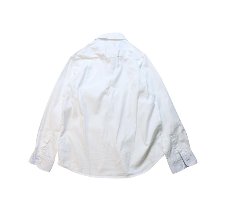 A White Long Sleeve Shirts from Comme Ca Ism in size 5T for boy. (Back View)