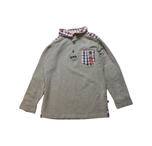 A Multicolour Long Sleeve Polos from Deux par Deux in size 5T for boy. (Front View)