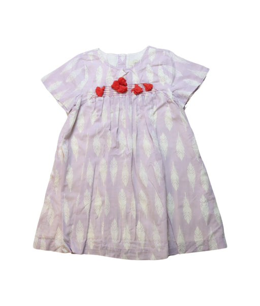 A Multicolour Short Sleeve Dresses from Peek in size 3T for girl. (Front View)