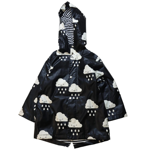 A Black Rain Jackets from Whistle & Flute in size 3T for neutral. (Front View)