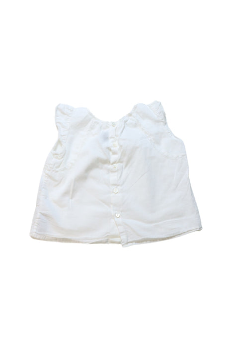 A White Sleeveless Tops from Bonpoint in size 6-12M for girl. (Back View)