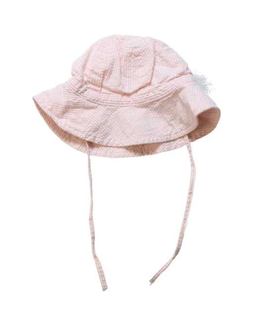 A Pink Sun Hats from Petit Bateau in size 12-18M for girl. (Front View)