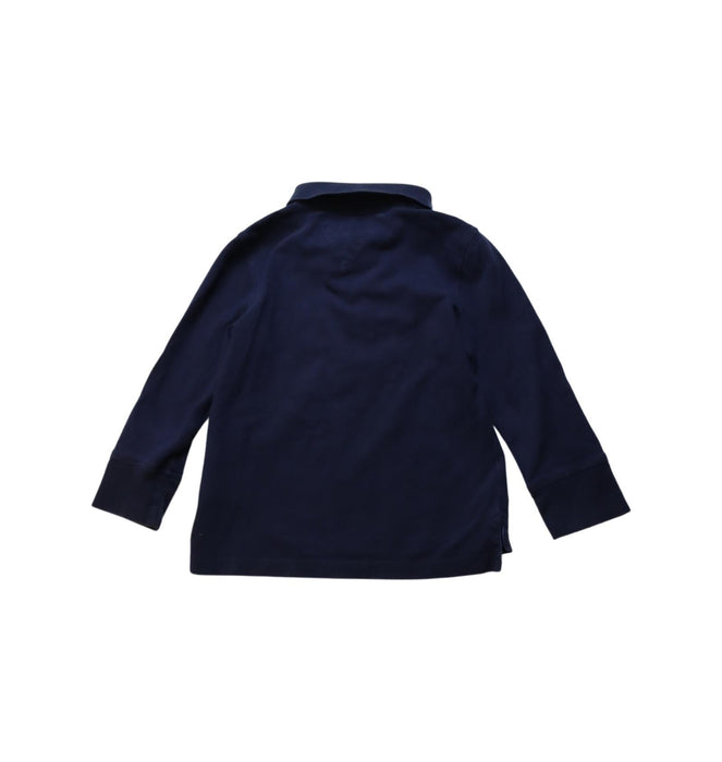 A Navy Long Sleeve Polos from Tommy Hilfiger in size 3T for boy. (Back View)