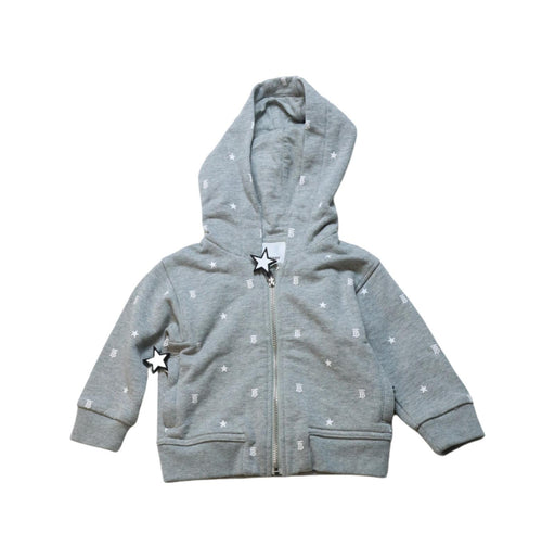 A Grey Zippered Sweatshirts from Burberry in size 3-6M for neutral. (Front View)