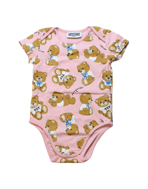 A Multicolour Short Sleeve Bodysuits from Moschino in size 6-12M for girl. (Front View)