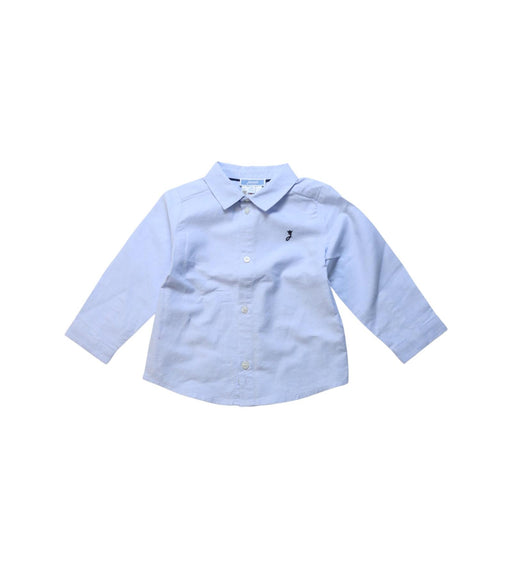 A Blue Long Sleeve Shirts from Jacadi in size 6-12M for boy. (Front View)