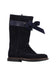 A Black Winter Boots from Jacadi in size 5T for girl. (Front View)