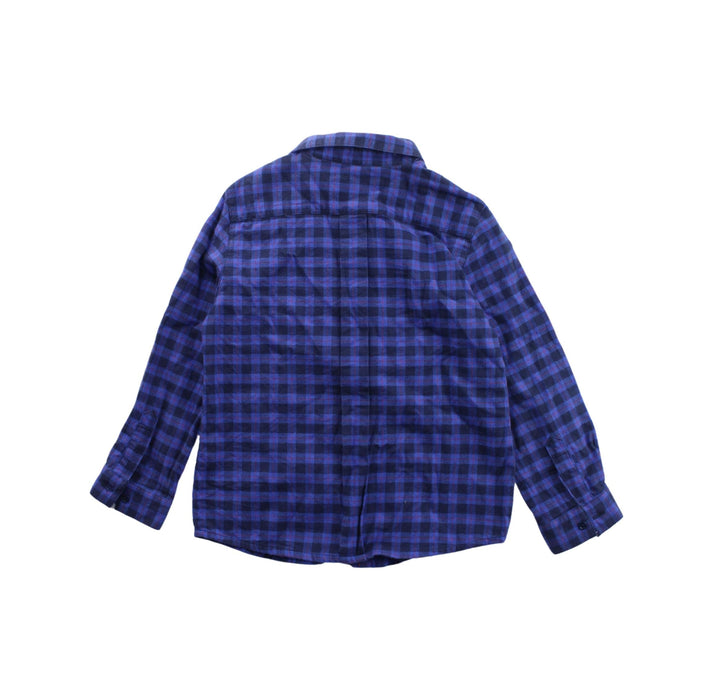 A Blue Long Sleeve Shirts from Bonpoint in size 4T for boy. (Back View)